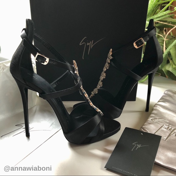GIUSEPPE ZANOTTI Black 💎 Celebrity Heels - NEW - Picture 3 of 8